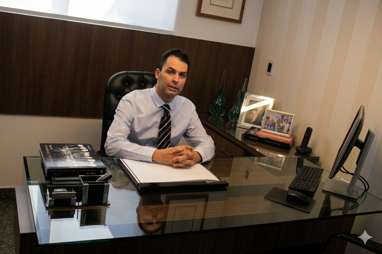 Dr. Pedro Oliveira em seu consultório